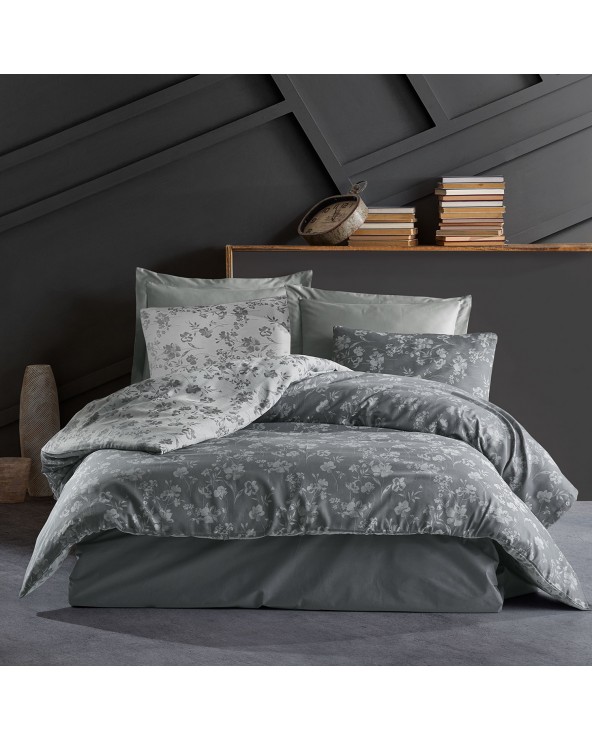 Pościel bawełna 200x220 + 2x70x80 Spring Grey Jaquard Darymex