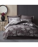 Pościel bawełna 160x200 + 2x70x80 Flory Anthracite Jaquard Darymex