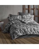 Pościel bawełna 200x220 + 2x70x80 Spoty Anthracite Jaquard Darymex