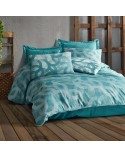 Pościel bawełna 200x220 + 2x70x80 Spoty Turquoise Jaquard Darymex