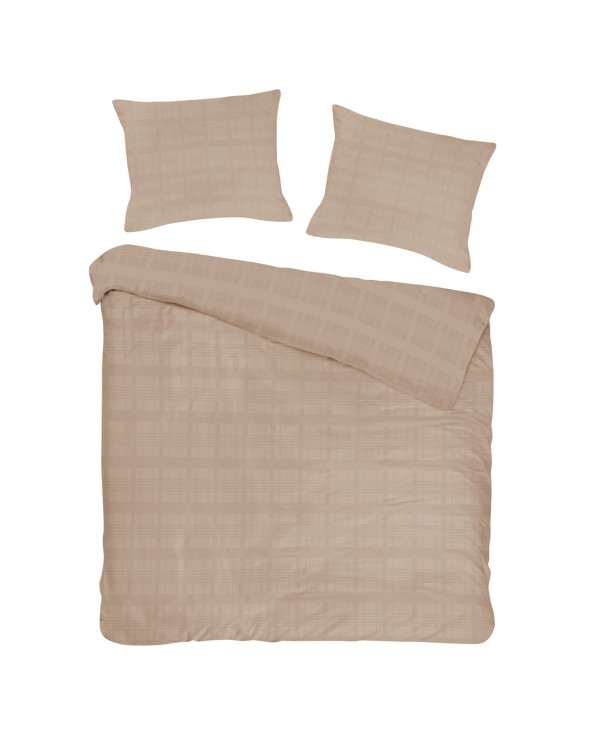 Pościel satyna bawełniana 160x200 + 2x70x80 Marsela Light Brown Exclusive Darymex