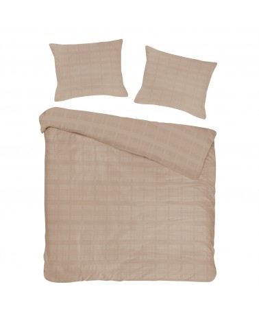 Pościel satyna bawełniana 160x200 + 2x70x80 Marsela Light Brown Exclusive Darymex