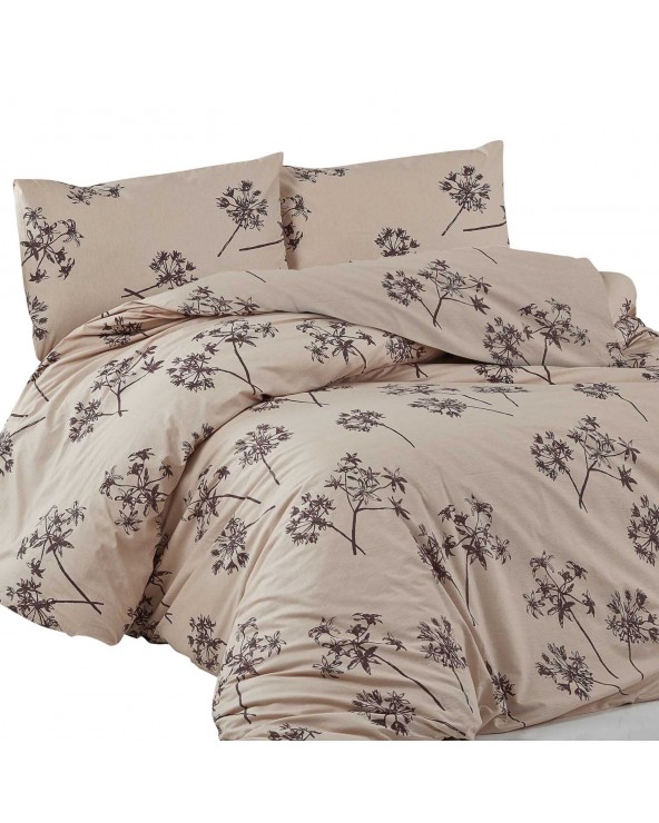 Pościel bawełna 160x200 + 2x70x80 Idil Beige Exclusive Darymex