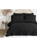 Ekskluzywna pościel bawełna 200x220 + 2x70x80 STONEWASHED Black Darymex