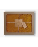 Ekskluzywna pościel bawełna 160x200 + 2x70x80 STONEWASHED Mustard Darymex