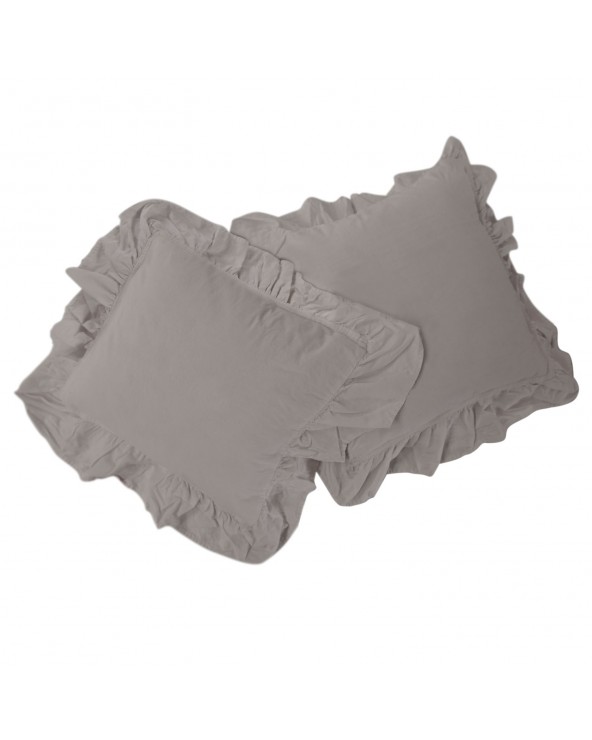 Poszewka bawełniana 40x40 x2 szt STONEWASHED opal grey Darymex