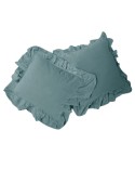 Poszewka bawełniana 40x40 x2 szt STONEWASHED mineral blue Darymex
