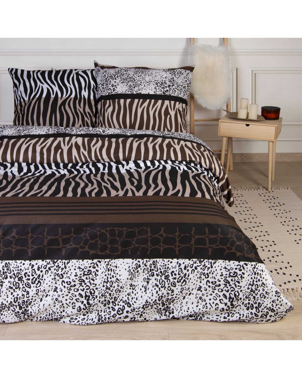 Pościel bawełna 200x220 + 2x70x80 Cheta Coffee Exclusive Darymex