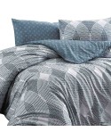 Pościel bawełna 160x200 + 2x70x80 Zenon Indigo Exclusive Darymex