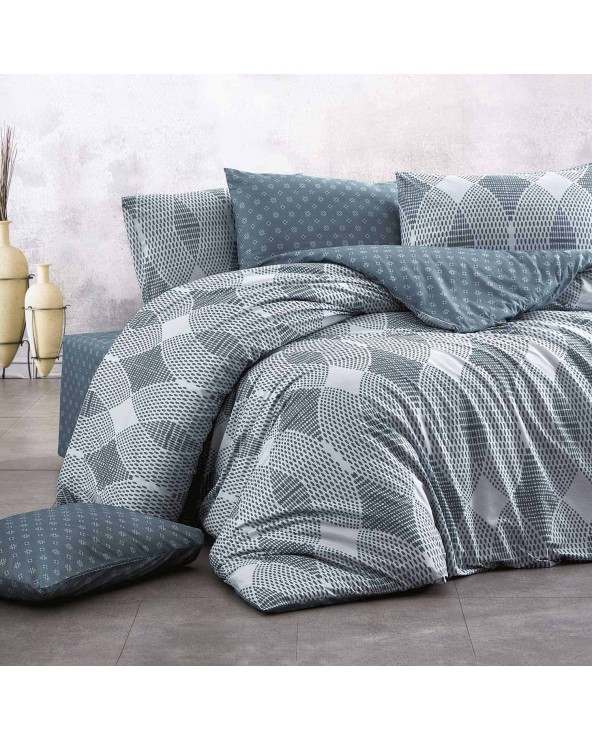 Pościel bawełna 200x220 + 2x70x80 Zenon Indigo Exclusive Darymex