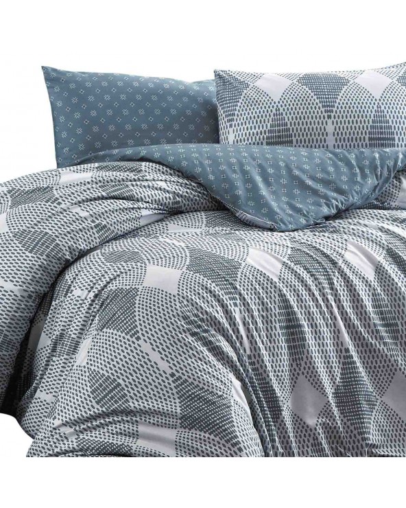 Pościel bawełna 200x220 + 2x70x80 Zenon Indigo Exclusive Darymex