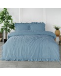 Ekskluzywna pościel bawełna 160x200 + 2x70x80 STONEWASHED Blue Darymex