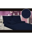 Pościel frotte 200x220 + 2x70x80 ciemny granat Darymex