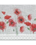 Zazdrostka 150x30 Mari biała/czerwona Eurofirany
