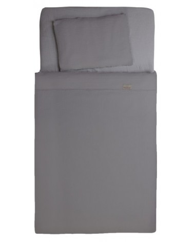 Pościel muślinowa 100x135 + 40x60 szara BabyMatex