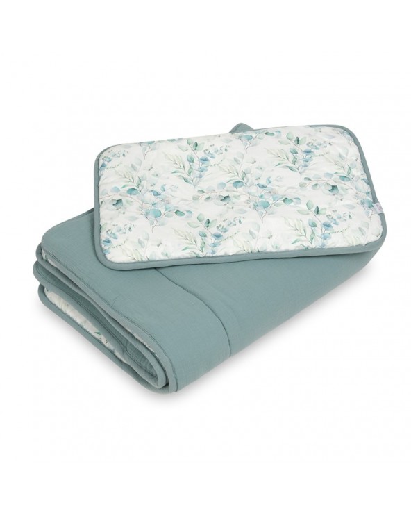 Komplet muślinowy 100x135 + 40x60 miętowy/łapacz snów z wypełnieniem BabyMatex Komplet muślinowy 100x135 + 40x60 miętowy/łapacz snów z wypełnieniem BabyMatex