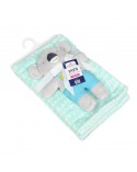 Kocyk pluszowy 75x100 z maskotką David 01 BabyMatex
