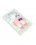 Kocyk pluszowy 75x100 z maskotką David 02 BabyMatex