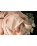 Kocyk lniany 75x100 Linen różowy BabyMatex