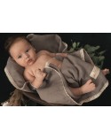 Kocyk lniany 75x100 Linen antracyt BabyMatex