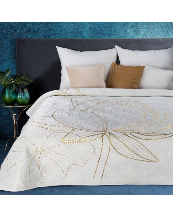 Narzuta velvet 220x240 Lotos 3 biała/złota Eurofirany Narzuta velvet 220x240 Lotos 3 biała/złota Eurofirany