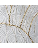 Narzuta velvet 220x240 Lotos 3 biała/złota Eurofirany