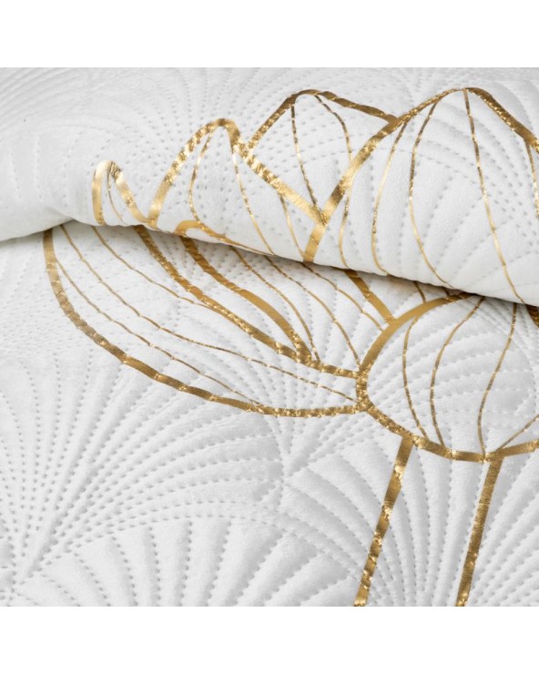 Narzuta velvet 220x240 Lotos 3 biała/złota Eurofirany Narzuta velvet 220x240 Lotos 3 biała/złota Eurofirany
