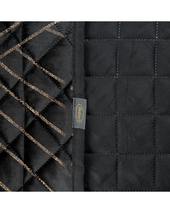 Narzuta velvet 170x210 Luna 1 czarna/złota Eurofirany