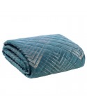 Narzuta velvet 220x240 Viktoria 2 turkusowa/złota Eurofirany