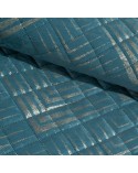 Narzuta velvet 220x240 Viktoria 2 turkusowa/złota Eurofirany