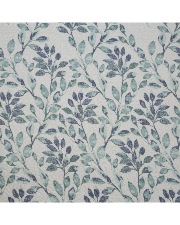 Narzuta mikrofibra 200x220 Clarissa biała/zielona Eurofirany