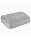Narzuta velvet 220x240 Luiz 3 srebrna Eurofirany