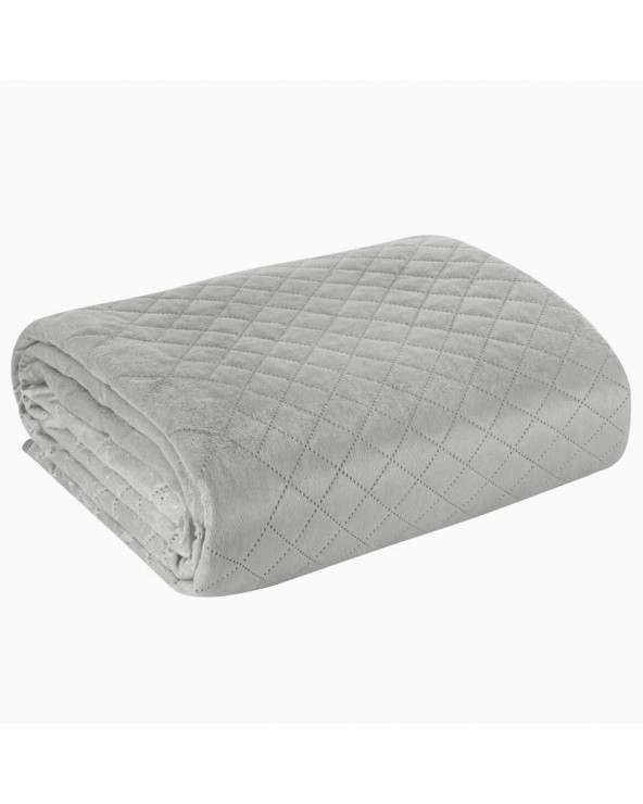 Narzuta velvet 220x240 Luiz 3 srebrna Eurofirany