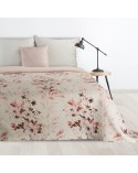 Narzuta mikrofibra 220x240 Powdery biała/rózowa Eurofirany