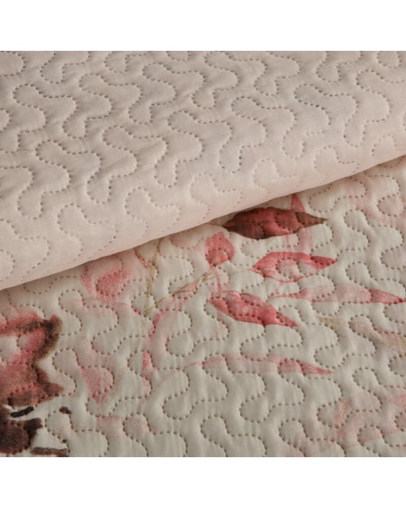 Narzuta mikrofibra 220x240 Powdery biała/rózowa Eurofirany Narzuta mikrofibra 220x240 Powdery biała/rózowa Eurofirany