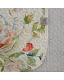 Narzuta mikrofibra 200x220 Rosa biała/niebieska Eurofirany