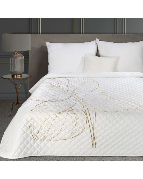 Narzuta velvet 170x210 Blanca 4 biała/złota Eurofirany