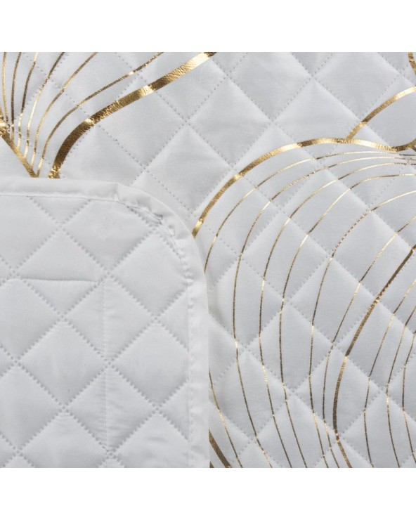 Narzuta velvet 170x210 Blanca 4 biała/złota Eurofirany
