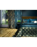 Narzuta velvet 170x210 Lotos 1 turkusowa/złota Eurofirany