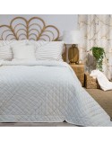 Narzuta velvet 170x210 Luna 2 biała/złota Eurofirany
