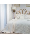 Narzuta velvet 170x210 Luna 2 biała/złota Eurofirany