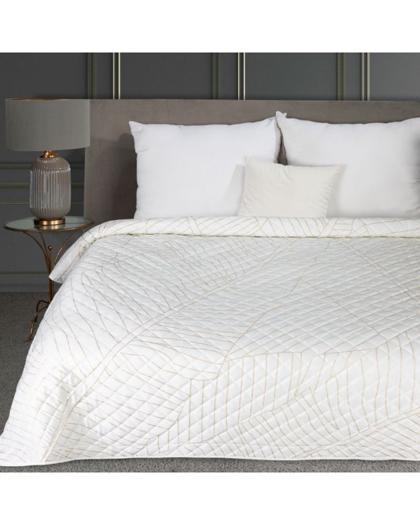 Narzuta velvet 220x240 Luna 2 biała/złota Eurofirany