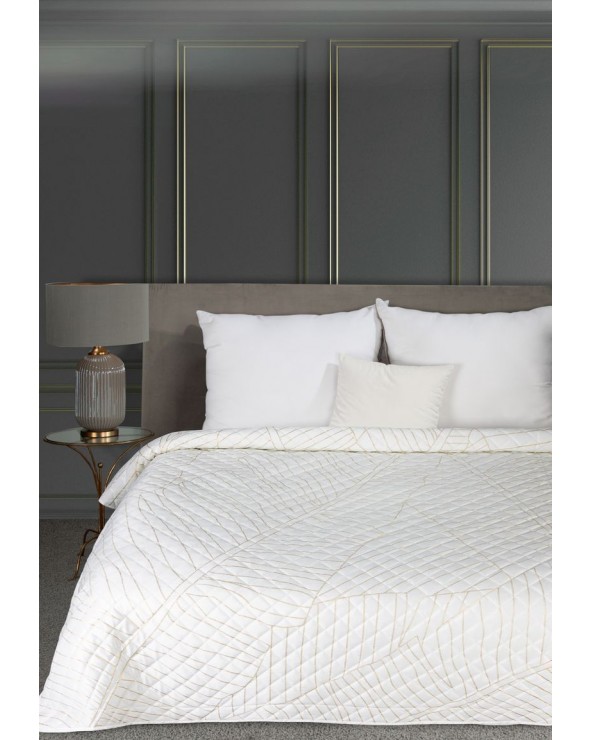 Narzuta velvet 220x240 Luna 2 biała/złota Eurofirany
