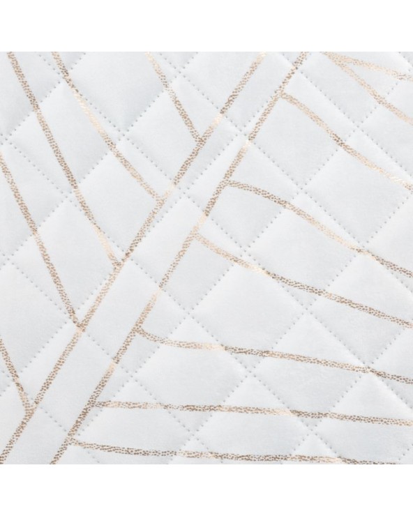 Narzuta velvet 220x240 Luna 2 biała/złota Eurofirany
