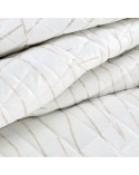 Narzuta velvet 220x240 Luna 2 biała/złota Eurofirany