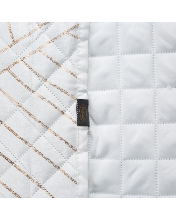 Narzuta velvet 220x240 Luna 2 biała/złota Eurofirany