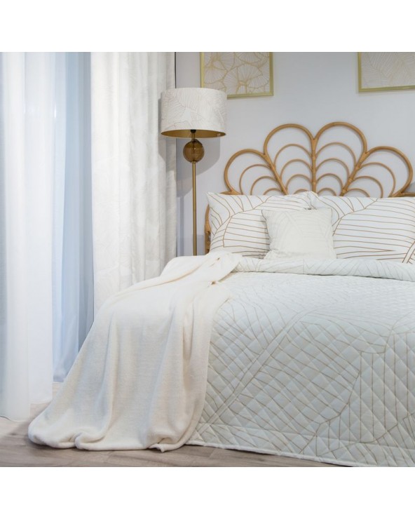 Narzuta velvet 220x240 Luna 2 biała/złota Eurofirany