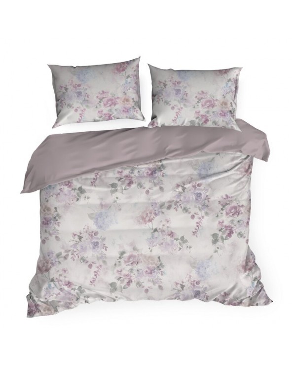 Pościel polycotton 140x200 + 1x70x80 Lea 03 biała/różowa Eurofirany