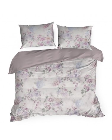Pościel polycotton 140x200 + 1x70x80 Lea 03 biała/różowa Eurofirany
