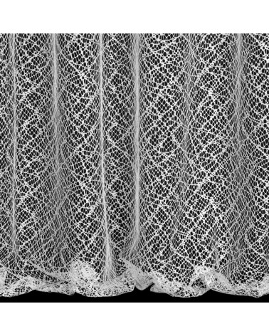 Firana z siateczki 400x250 Amanda biała z przelotkami